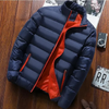 Herren Puffer Jacke mit Seitentaschen und Frontreißverschluss