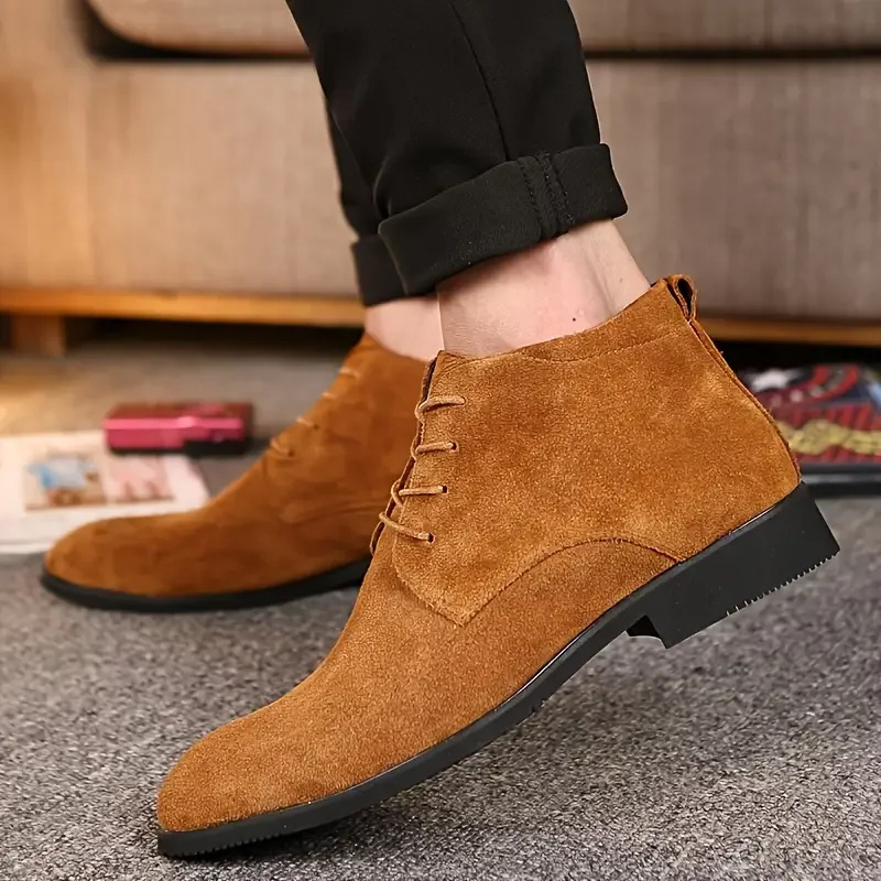 Stilvolle Boots Herren aus Wildleder, Leichte Freizeitschuhe