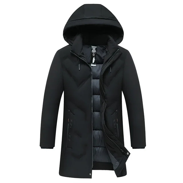 Herren Parka Winterjacke mit Kapuze und wasserabweisendem Material