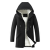 Herren Parka Winterjacke mit Kapuze und weichem Fleece-Futter