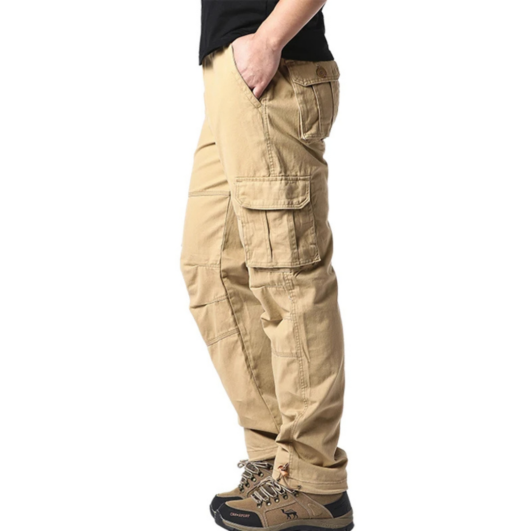 Elastische Taille große Tasche Baumwolle cargohose herren