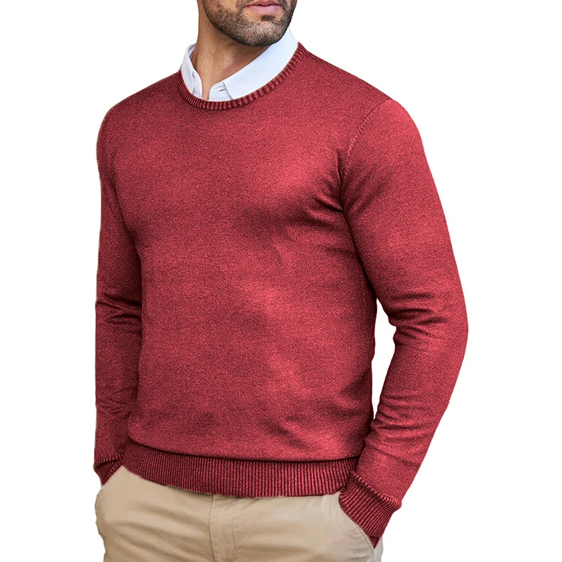 Zeitloser Herrenpullover mit Rundhalsausschnitt für einen klassischen und eleganten Look