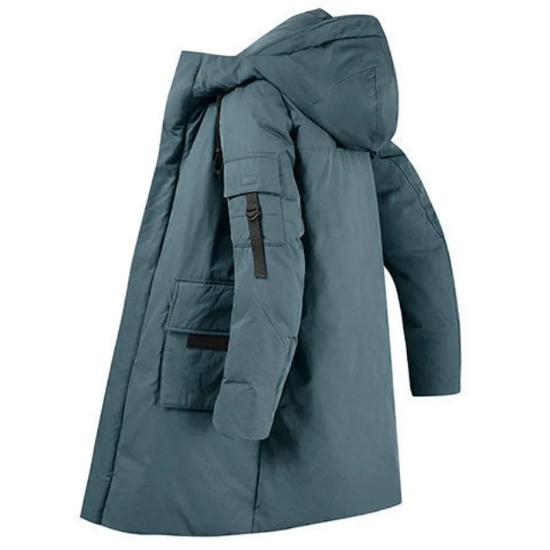 Herren Parka Winterjacke mit Kapuze und mehreren Taschen