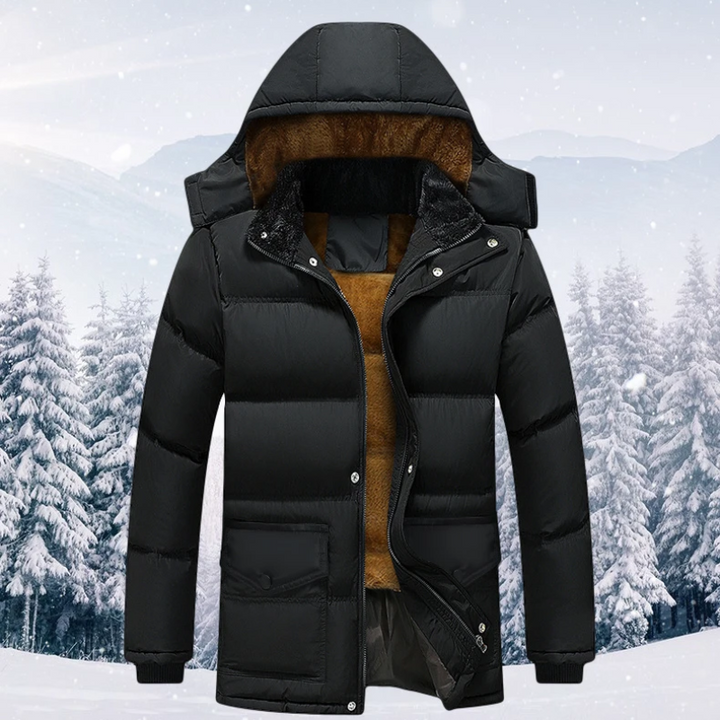 Herren Parka Winterjacke Mit Abnehmbarer Kapuze Und Warmem Innenfutter