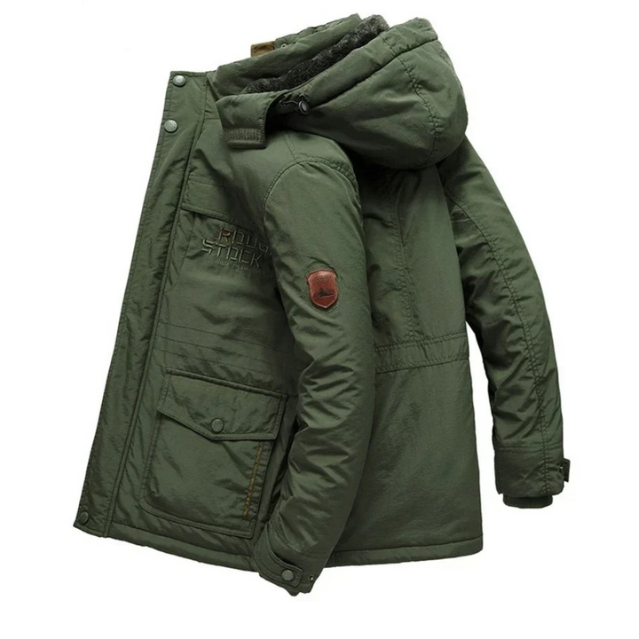 Hochwertige Parka Jacke Herren mit Warmer Fleece-Fütterung