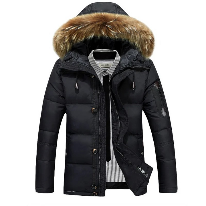 Herren Parka Winterjacke Mit Abnehmbarer Kapuze Und Warmem Futter