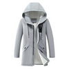 Herren Parka Winterjacke mit Kapuze und weichem Fleece-Futter