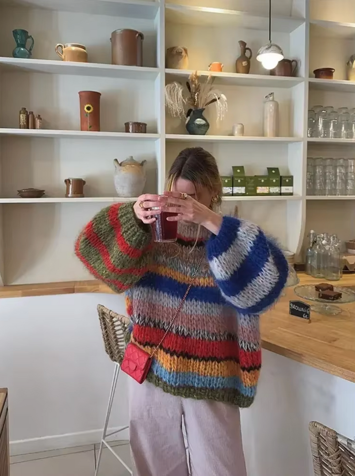 Strickpullover aus Baumwolle in Übergröße