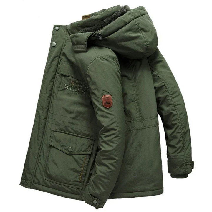 Winddichte Parka Jacke Herren mit Verstellbarer Kapuze