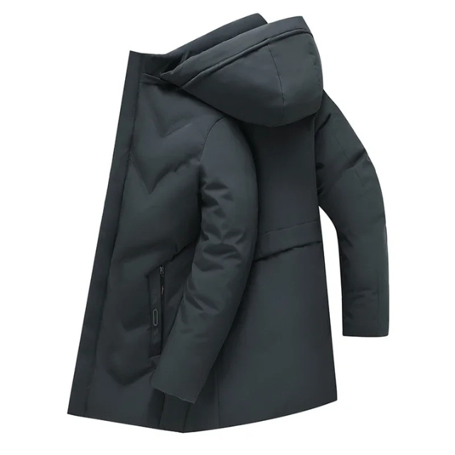 Herren Parka Winterjacke mit Kapuze und wasserabweisendem Material