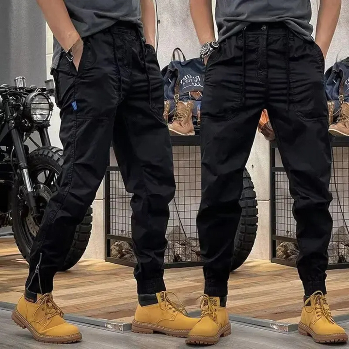 Ultra dünne Kordelzug Taille mehrere Tasche cargohose herren