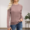 Lässiger langärmeliger Strickpullover für Frauen