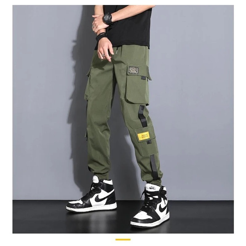 Cargohose Herren mit Taschen, Slim Fit, Streetwear Jogger