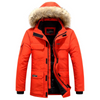 Herren Parka Winterjacke mit Fellkapuze und warmem Innenfutter