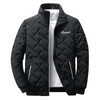 Herren Puffer Jacke mit Logo-Stickerei und Reißverschlusstaschen