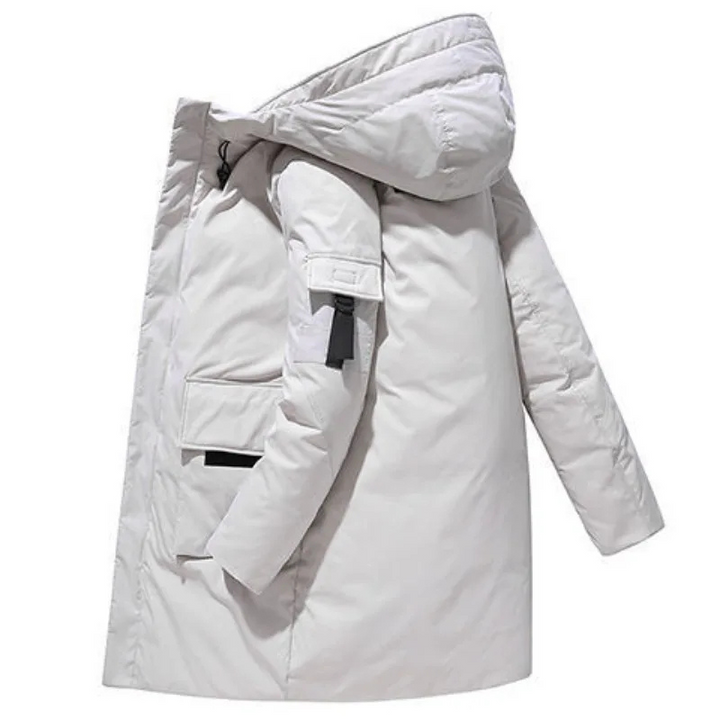 Herren Parka Winterjacke mit Kapuze und mehreren Taschen