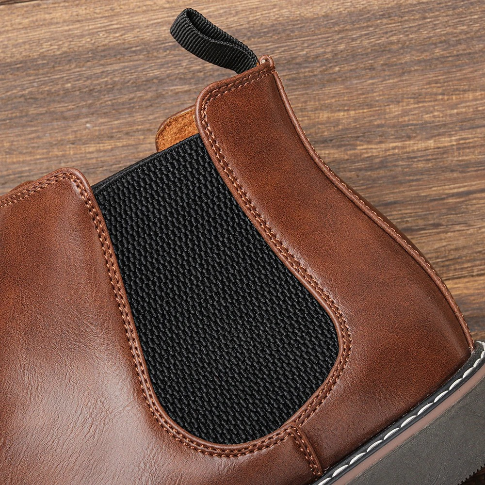 Klassische Boots Herren aus Leder mit Elastischen Einsätzen - Winterschuhe