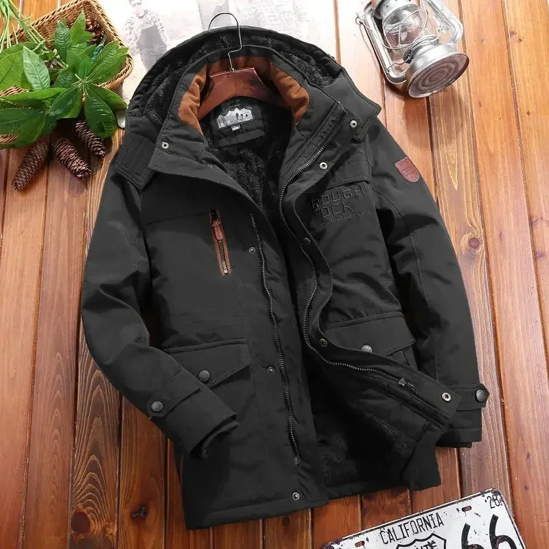 Herren Parka Winterjacke Mit Warmem Futter Und Kapuze, Outdoor-tauglich