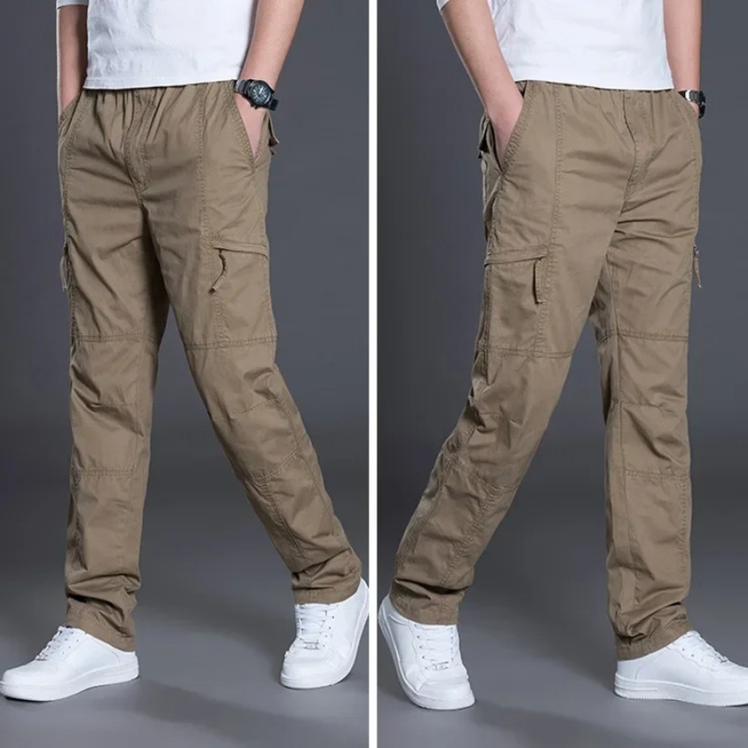 Cargohose Herren Bequeme Multifunktionale Freizeithose mit Taschen