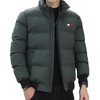 Herren Puffer Jacke mit Reißverschlusstaschen und Patch-Detail