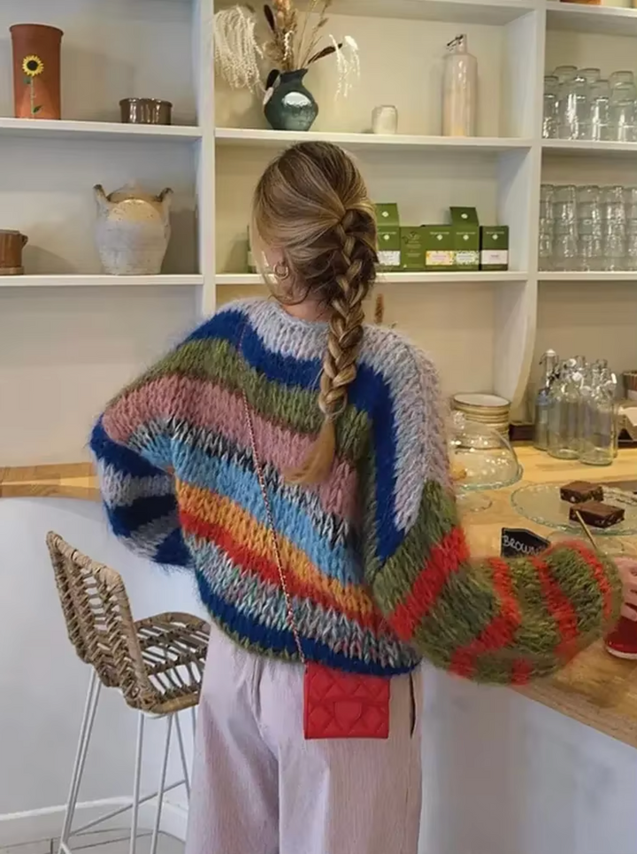 Strickpullover aus Baumwolle in Übergröße