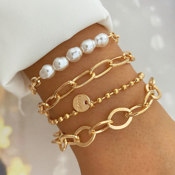 Gold-Armband-Set