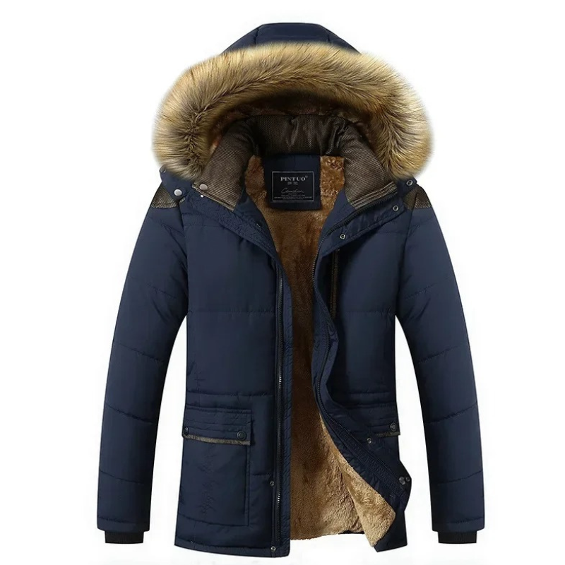 Wasserabweisende Parka Jacke Herren mit Fleece-Innenfutter