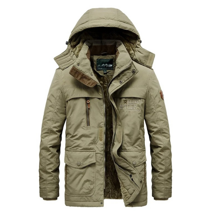 Gefütterte Parka Jacke Herren mit Strapazierfähigem Design