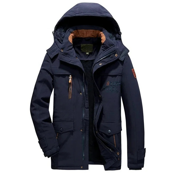 Winddichte Parka Jacke Herren mit Abnehmbarer Kapuze