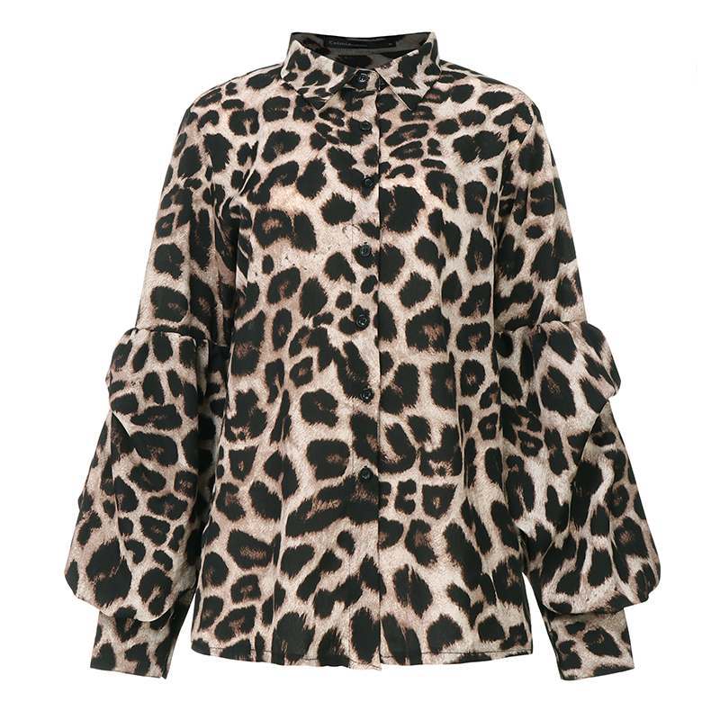 Elegante Frauen Verführerische Leoparden Print Oberteile