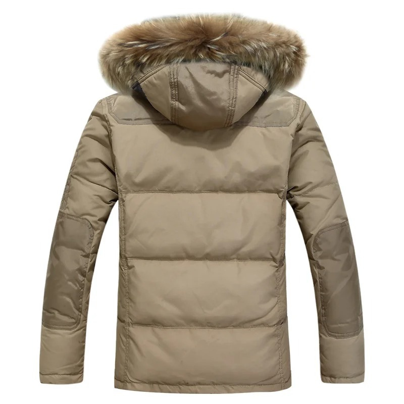 Herren Parka Winterjacke Mit Abnehmbarer Kapuze Und Warmem Futter