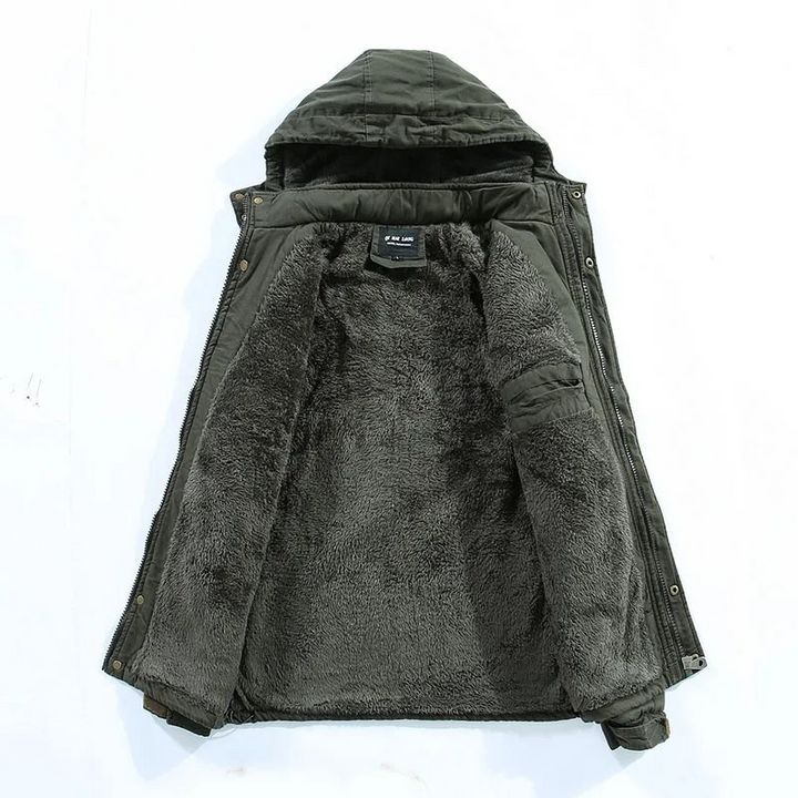 Leichte Parka Jacke Herren mit Weichem Futter und Kapuze