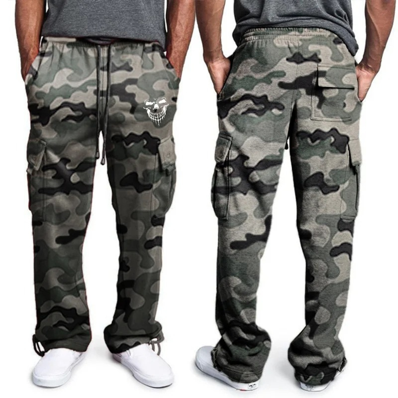 Lässige Camo Jogginghose mit Taschen, Bequemer Schnitt