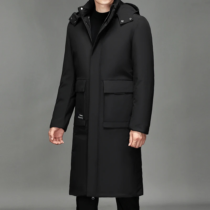 Herren Parka Winterjacke winddicht mit warmem Futter und Taschen