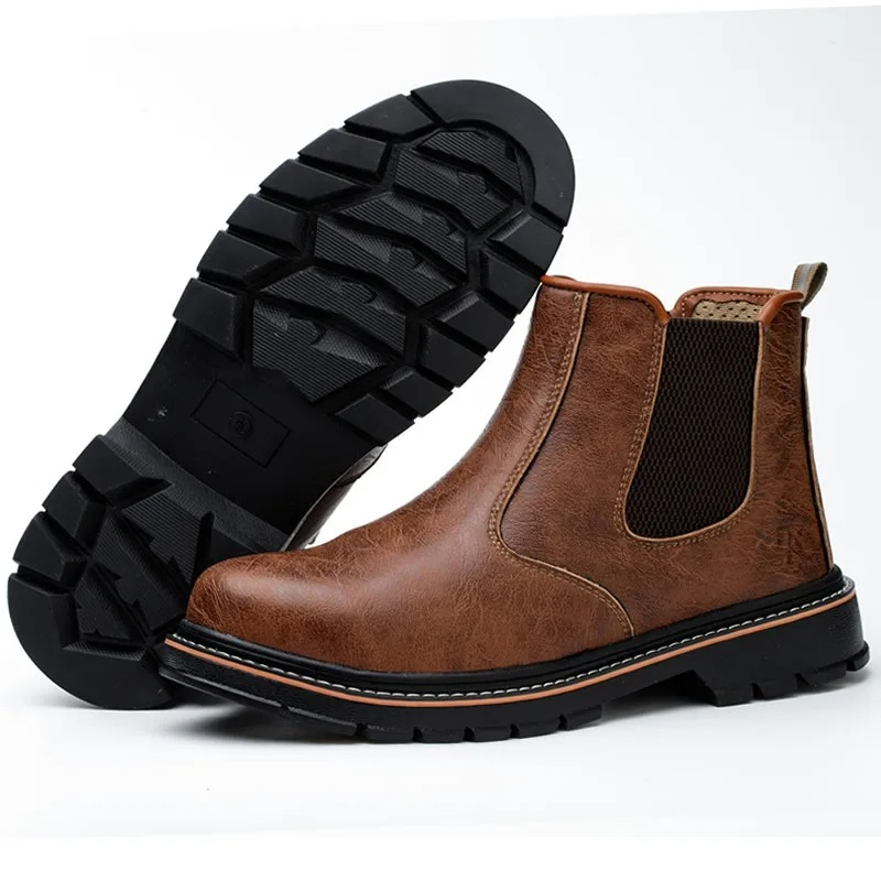 Herren Boots mit elastischen Einsätzen und robuster Profilsohle