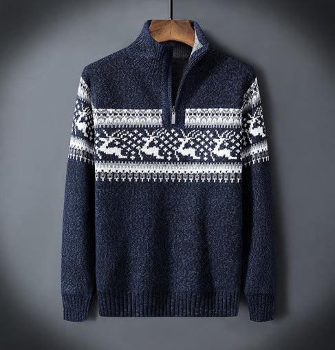 Herren - Winter Pullover - Cozy Knit - Frosty Charm Design for Ultimate Warmth