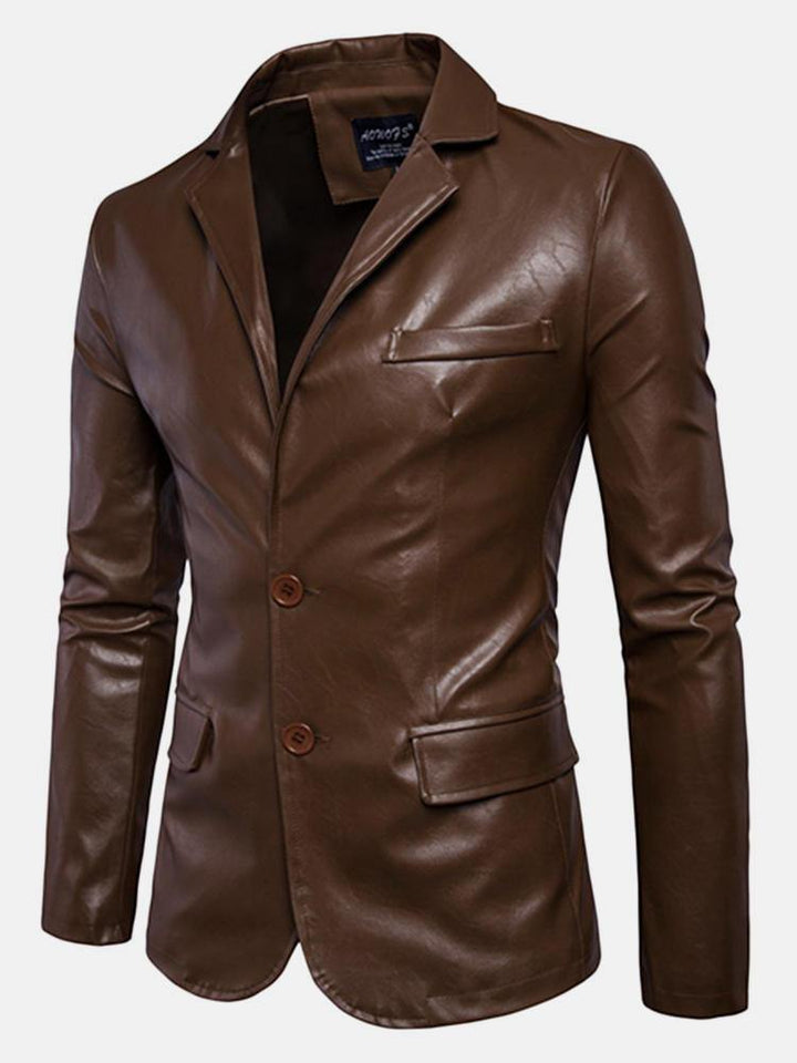 Slim Fit Lederjacke für Herren