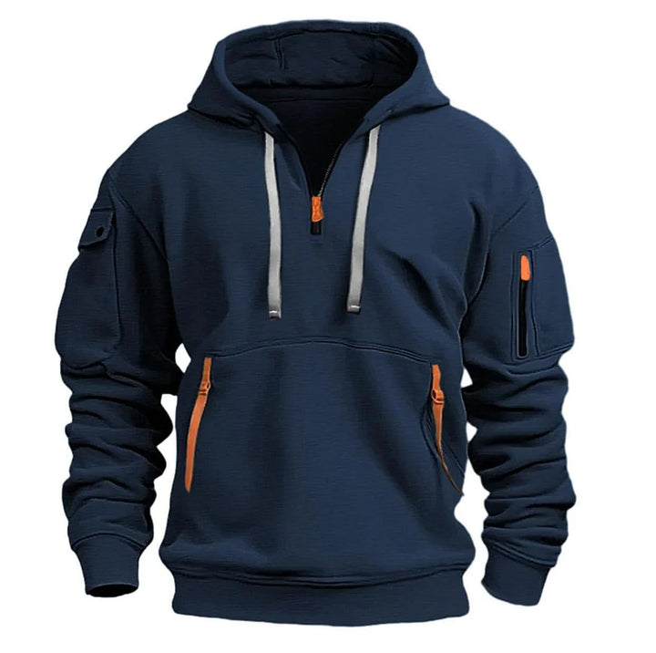 Halber Reißverschluss Hoodie