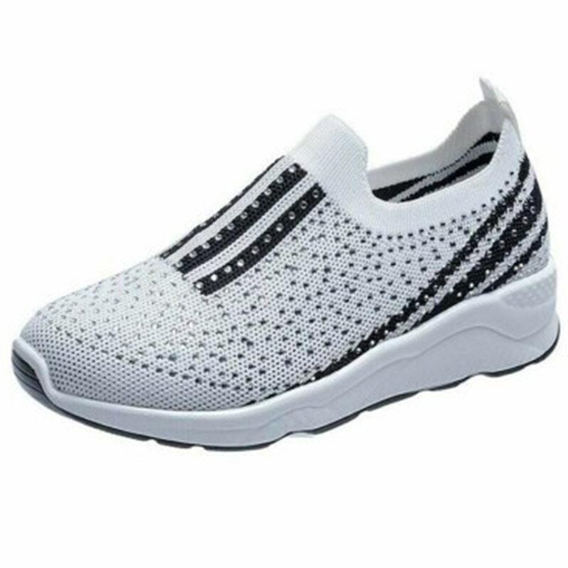 Damen Slip-On Strass Schuhe