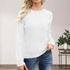 Lässiger langärmeliger Strickpullover für Frauen