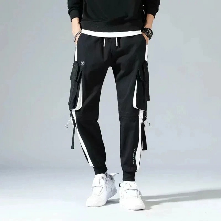 Cargohose Herren mit Taschen, Slim Fit, Streetwear Jogger