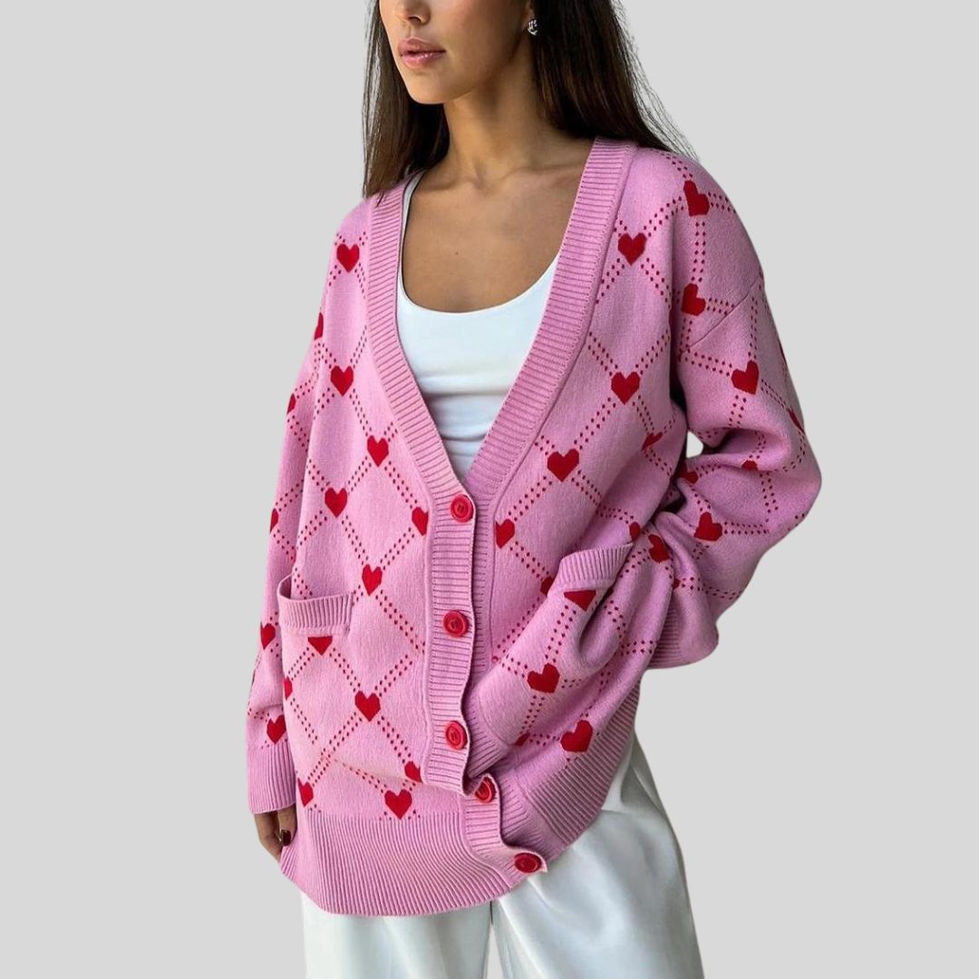 Gemütlich gestrickter Damen-Strickjacke