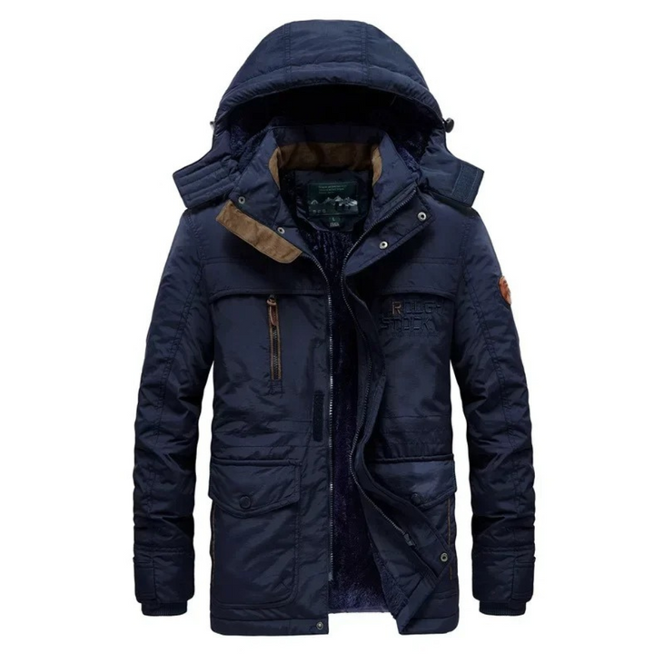 Winddichte Parka Jacke Herren mit Verstellbarer Kapuze