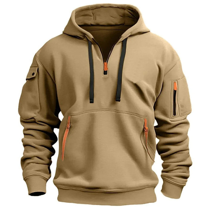 Halber Reißverschluss Hoodie