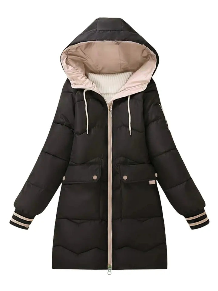 Warme Winter-Pufferjacke