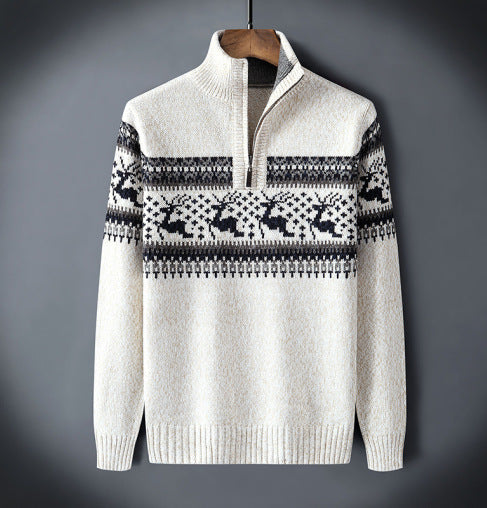 Herren - Winter Pullover - Cozy Knit - Frosty Charm Design for Ultimate Warmth