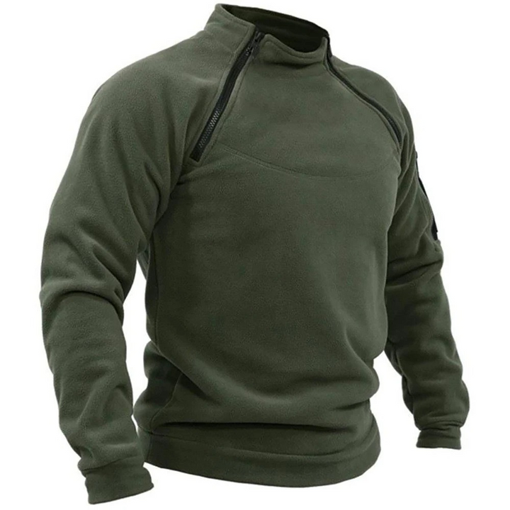 Taktischer Fleece Pullover mit Reißverschluss und Stehkragen