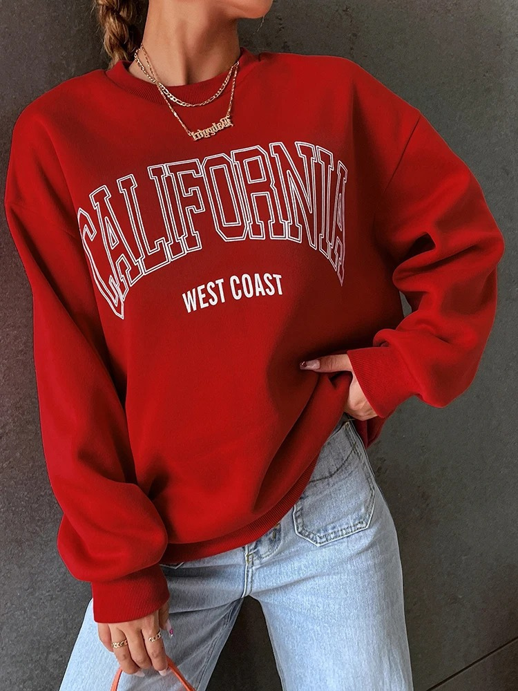 California West Coast Sweatshirt mit übergroßer Passform - Damenpullover