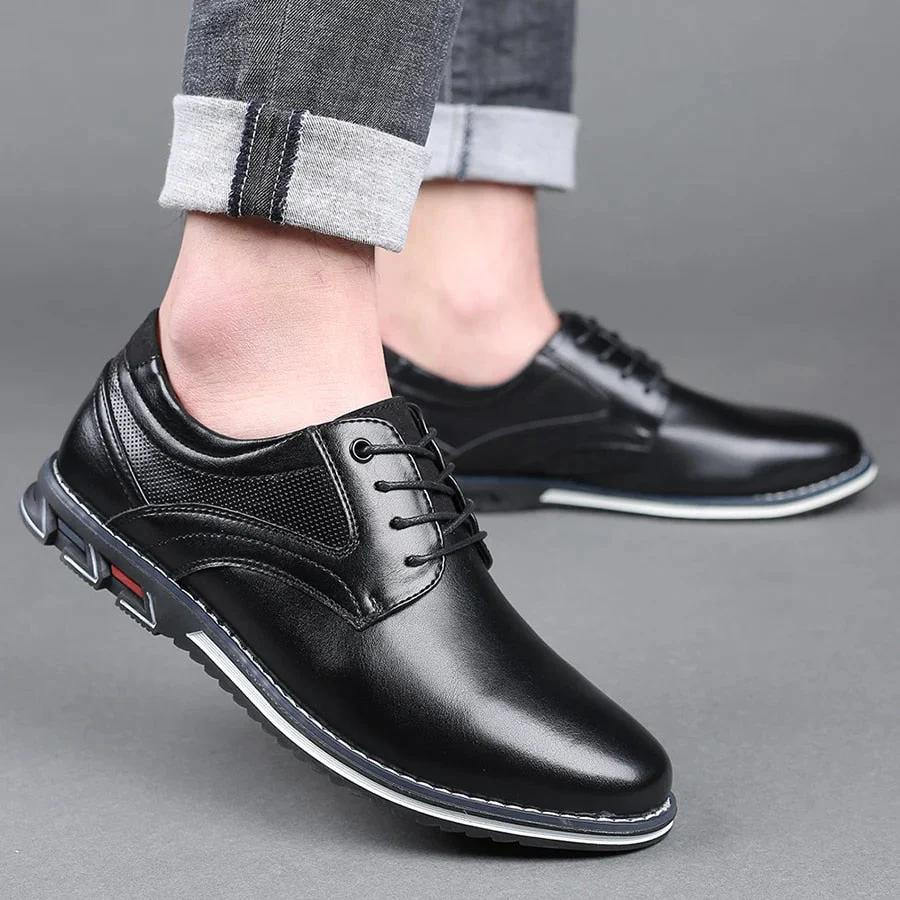 Elegante Herren-Businessschuhe mit Schnürung und rutschfester Sohle