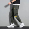 Koreanischer Stil lockere Passform gebündelt fit cargohose herren